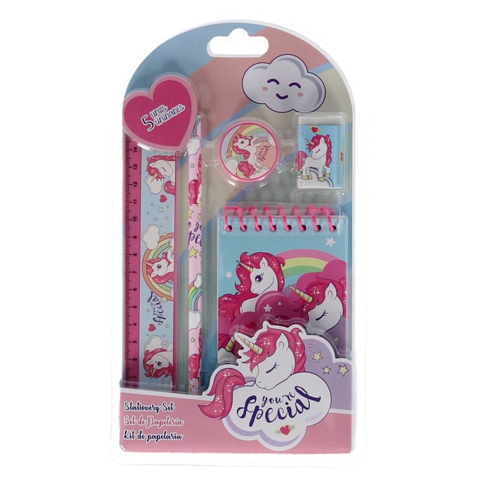 Unicorn schrijfwarenset - 5 delig