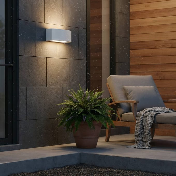Ideal Lux buitenwandlamp Andromeda, grijs, breedte 22 cm, aluminium