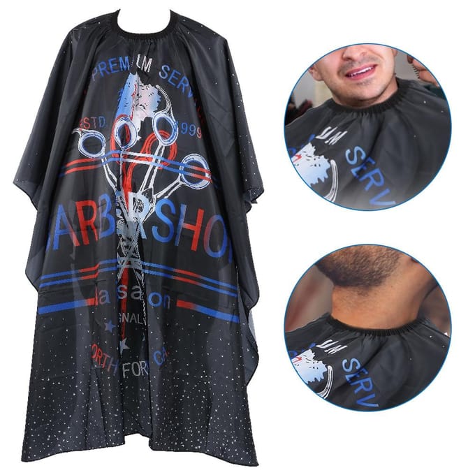 Salon Haarstyling Cape Verstelbare Kappers Capes Waterdichte Haar Knip- en Verfwrap black