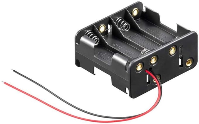 Batterijhouder 8 AA - Batterij Box - Elektrisch Gereedschap - Met Kabel - 63 x 58 x 295 mm