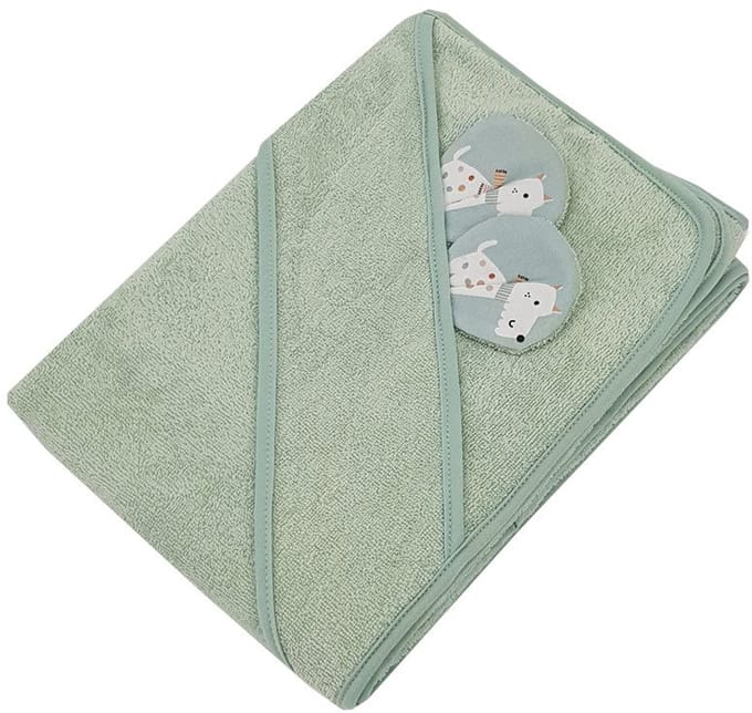 Bamboo bathrobe Dogs / Mint