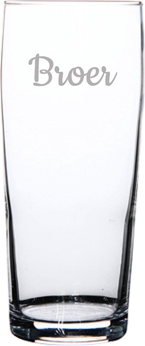 Gegraveerde bierfluitje 19cl Broer