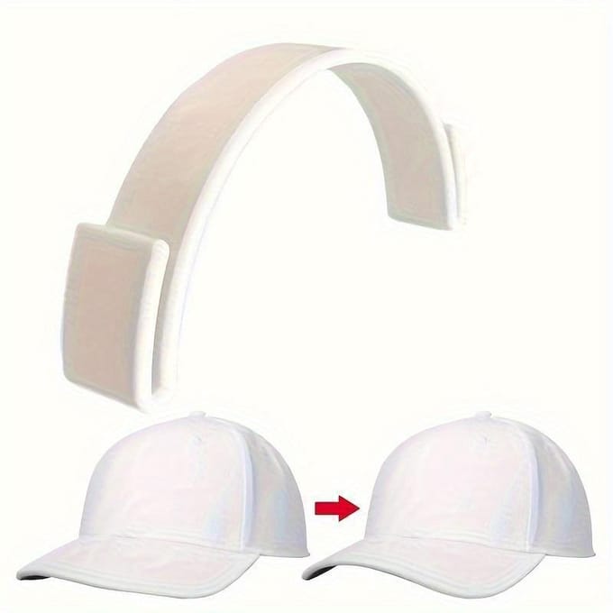 Draagbare Plastic Hoedvormer en Randbuigtool, Herbruikbare Hoedbuiger met Pulpreducerende Tape, Ideaal Hoedaccessoire wit
