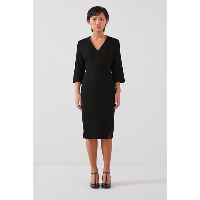 LK Bennett Sky - Midi Dress Black Größe: 6 | Midikleider Outlet | Damen | Schwarz