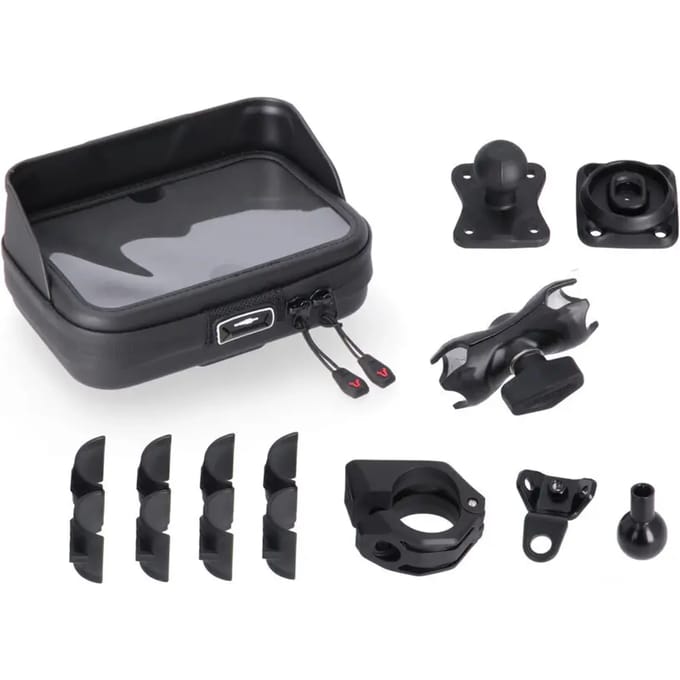 2" armsteunkit voor stuur/spiegelbevestiging SW-Motech Universel Navi Case