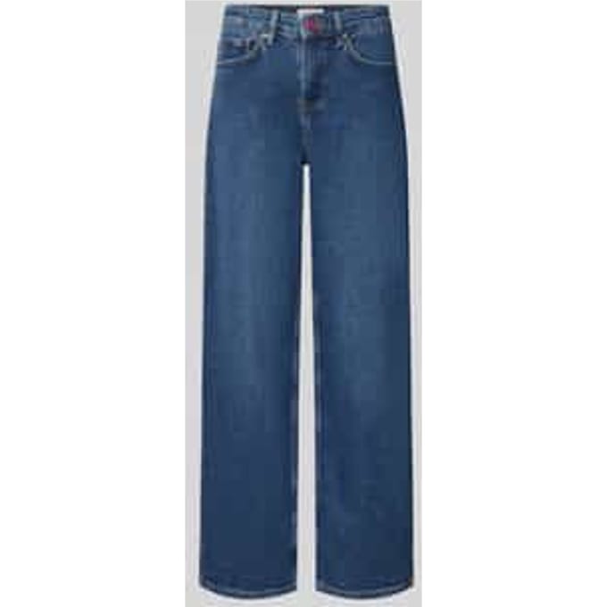 straight fit jeans van katoenmix