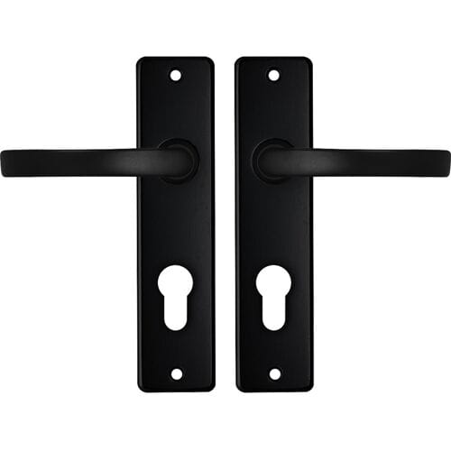 AXA Deurbeslag set Binnendeur - Edge Basic Blok - Deurkruk Zwart - met cilindergat - PC72 - Deurklink met schild