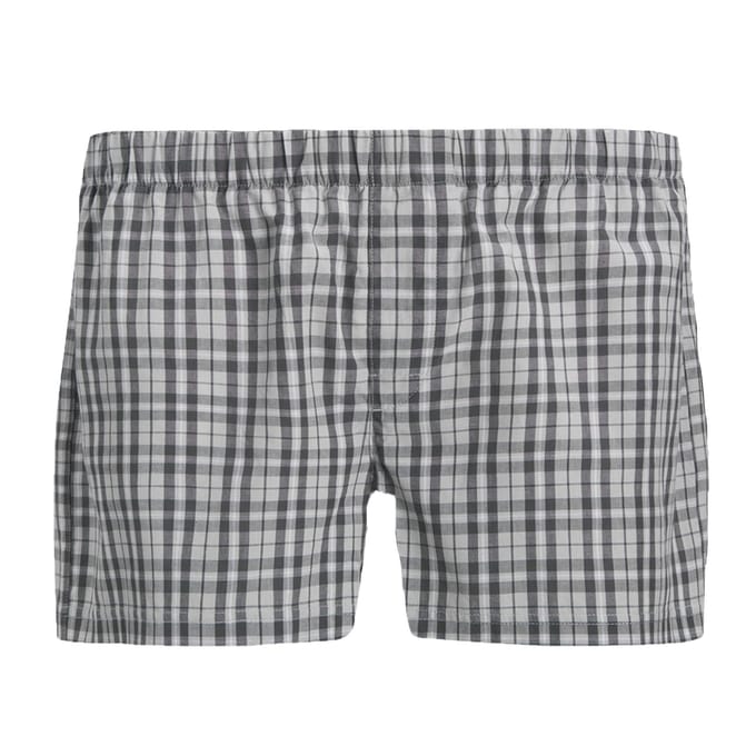 JACK & JONES Jacmilano woven boxers (3-pack) - heren wijde boxers - poppy seed black - vapor blue checks