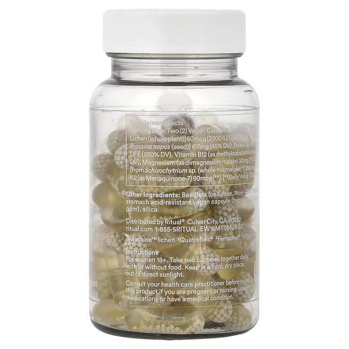 Ritual, Essentials for Women, Multivitamine 18+, Munt, 60 Veggie Capsules