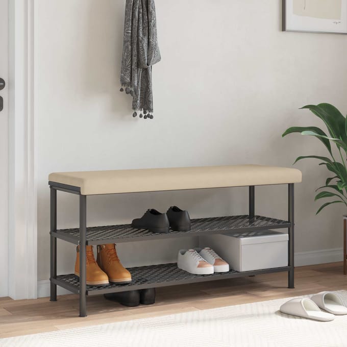 vidaXL - Bankkussen - Microvezel - Crèmekleurig - Diepte - 35 - cm