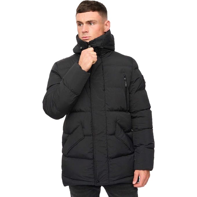 Crosshatch Heren Kaptoore Jas (Zwart)