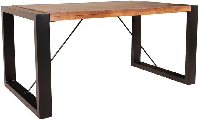 Eettafel rechthoekig mangohout Jonas 160cm duurzaam mango tafel eetkamertafel hout