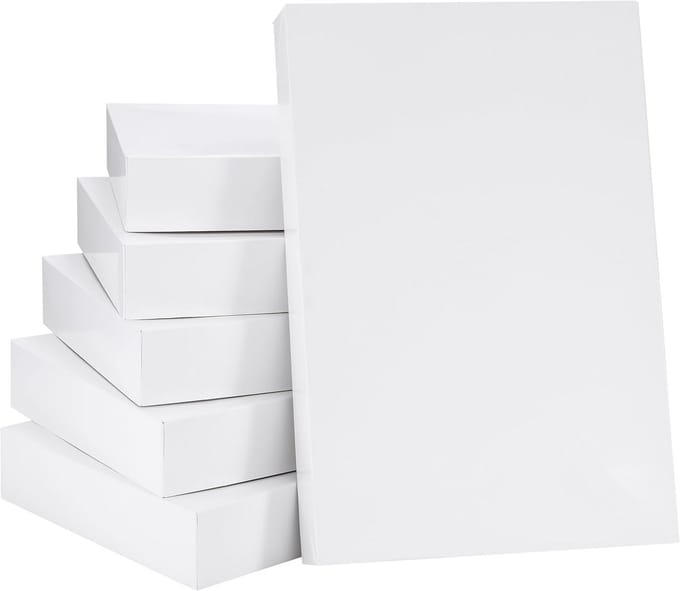 6-pack 14 inch witte geschenkdozen met deksels voor kleding en cadeaus