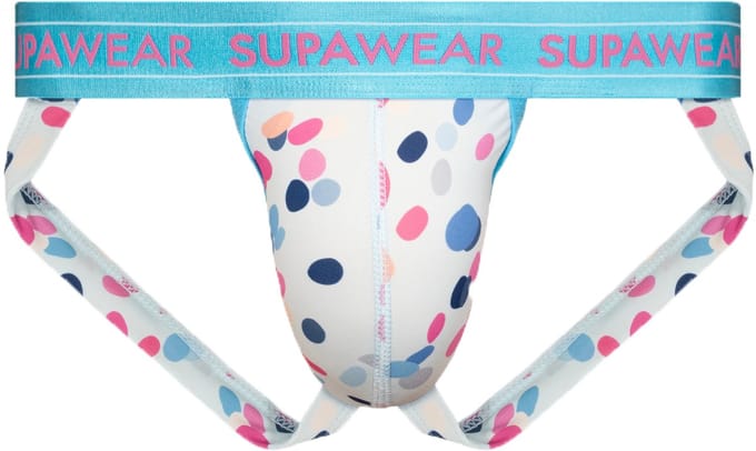 SUPAWEAR Sprint Jockstrap Ditsy Dots - MAAT L - Heren Ondergoed - Jockstrap voor Man - Mannen Jock
