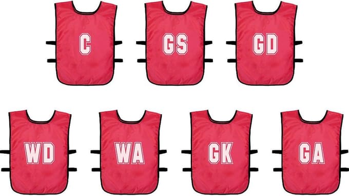 (Pack of 7) Mesh Netball Training Bibs (Infants, Kids)