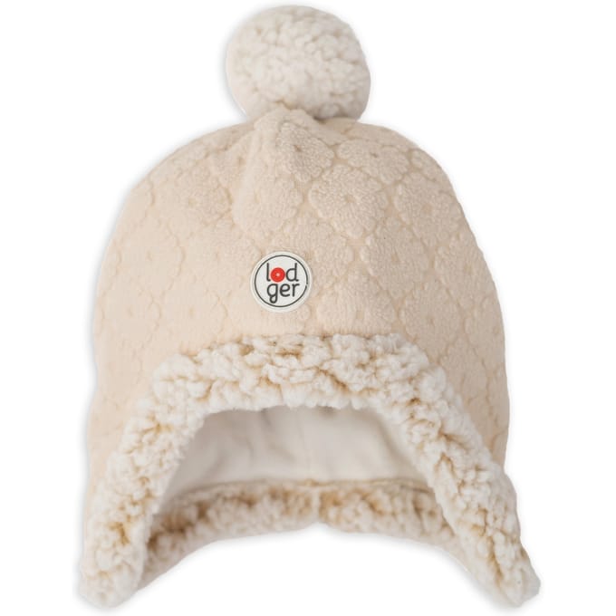 Kindermutsje winter creme - 1-2 Jaar - met pompon - goede pasvorm