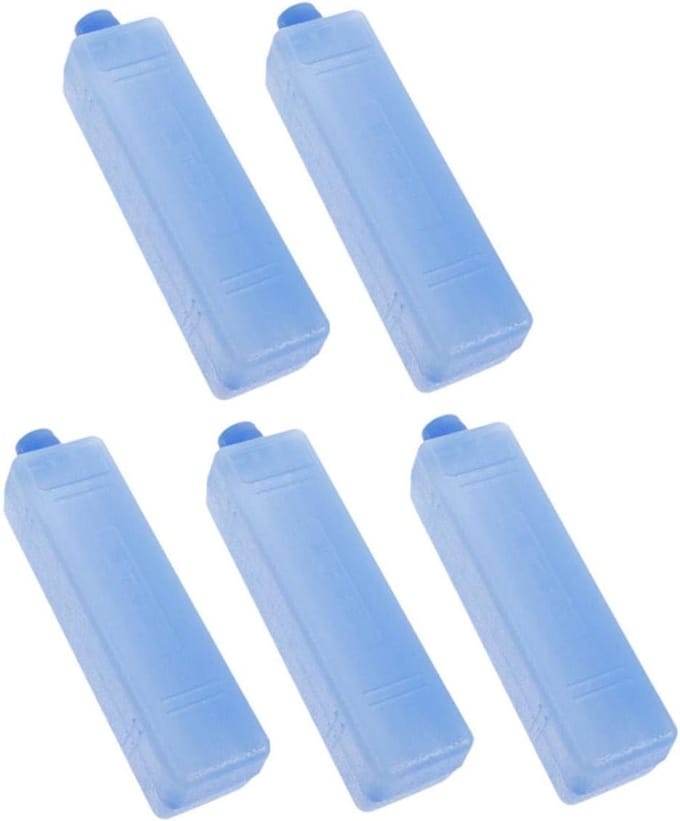 Herbruikbare Ijsblokjes - Koelblokken - Lunch Vers Houden - Snelle Koeling - 5 Stuks - Blauw