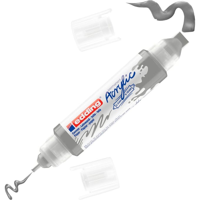 Edding 5400 3D double liner - Acrylmarker - Zilver (923)