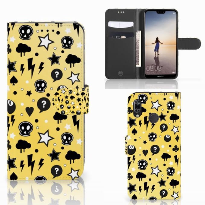 Telefoonhoesje met Naam Samsung Galaxy A30 Punk Geel
