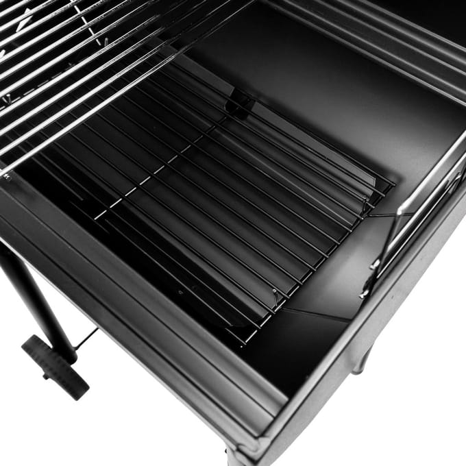 Mega-M Classic - Houtskoolbarbecue - Met deksel - Verchroomd grillrooster - Verrijdbaar ontwerp
