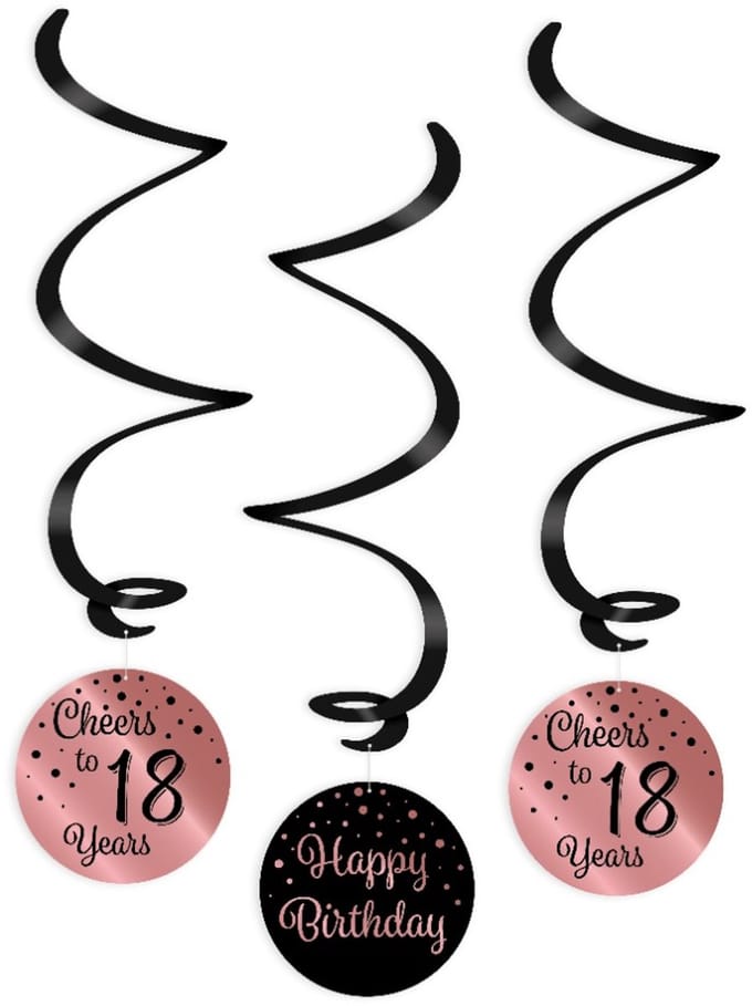 Paperdreams - Swirls Rose Gold / Zwart 18 jaar