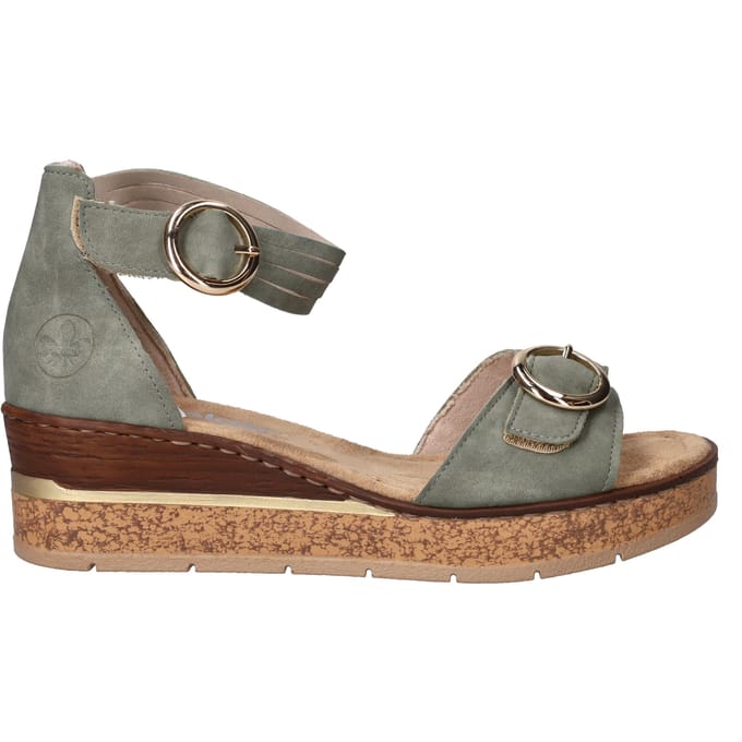 Rieker Sandalen groen Synthetisch - Maat 38