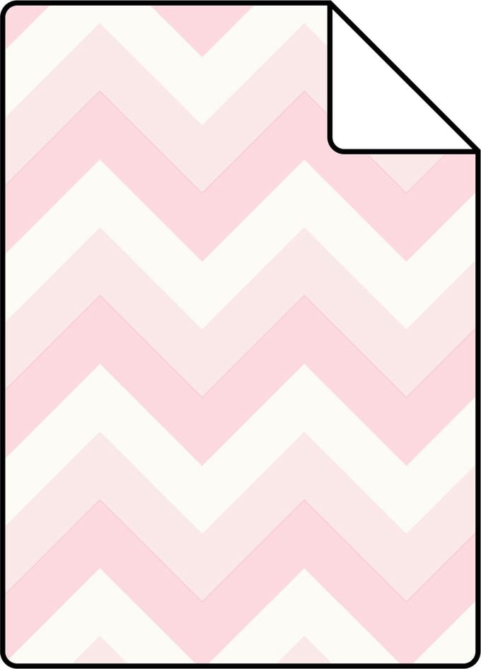 Proefstaal ESTAhome behang zigzag motief licht roze en wit - 26.5 x 21 cm - 138709-S