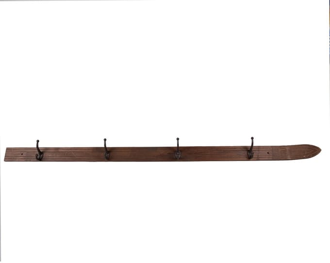 Clayre & Eef Wandkapstok 4 Haken 170x8x12 cm Bruin Hout