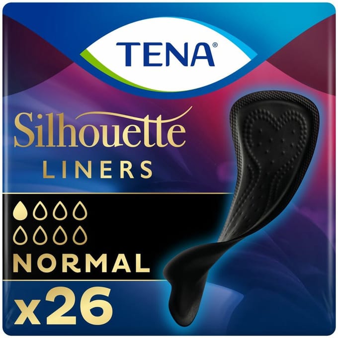 TENA - Silhouette Pads Black Normal - 3 x 26 stuks - Voordeelverpakking
