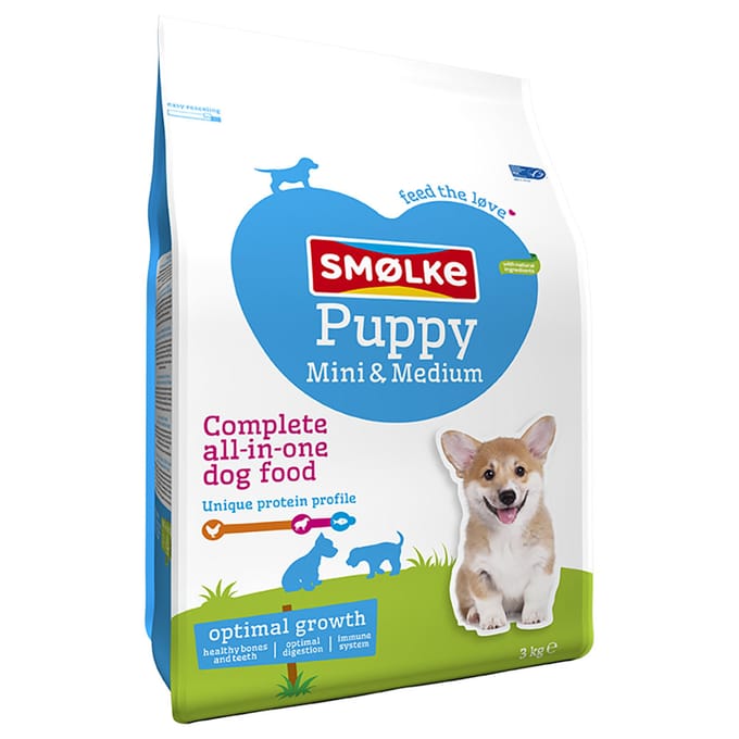 2x3kg Puppy Mini/Medium Smølke Hondenvoer