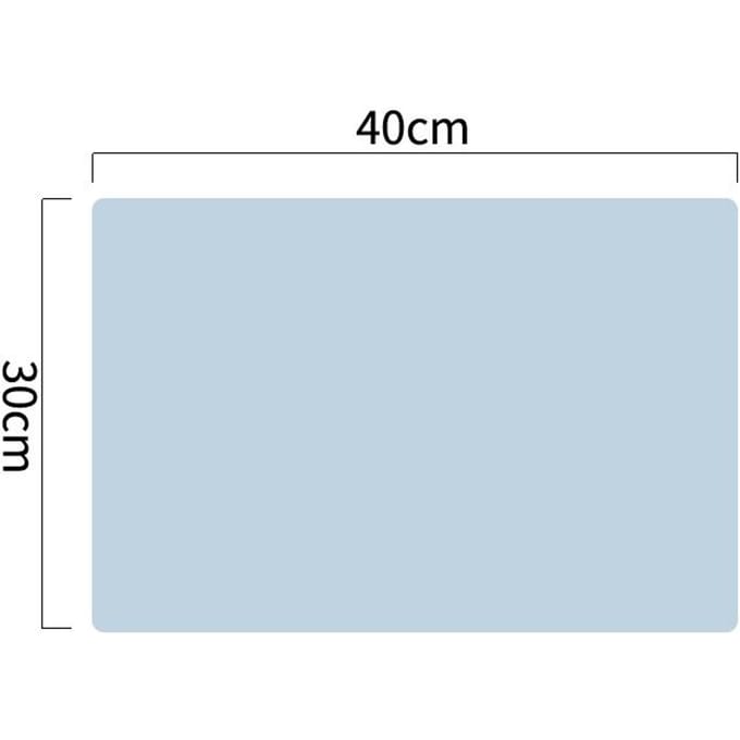 Napperon Imperméable en Silicone de Qualité Alimentaire Isolation Thermique Antidérapant Lavable Tapis de Table Pour Cuisine Dîner bleu clair