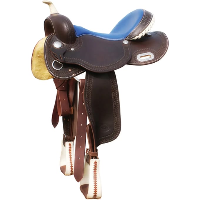 Houten barrelzadel voor paard van leer Pool's