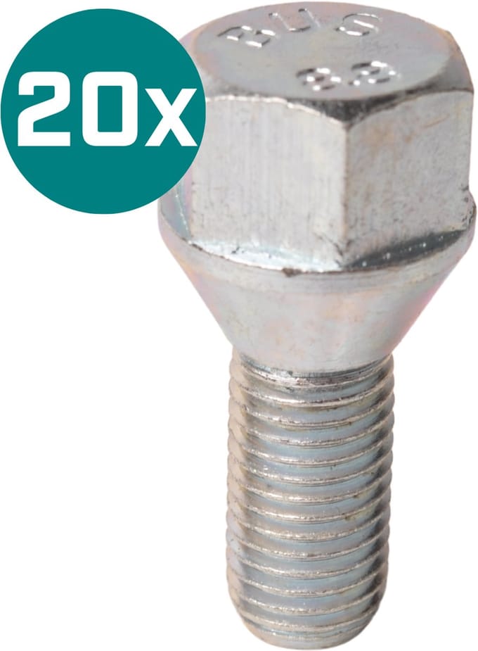 Set van 20 wielbouten - kegelconisch - M12x1.5