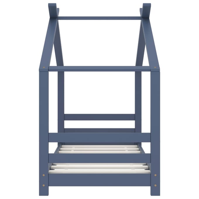 vidaXL - Kinderbedframe - massief - grenenhout - grijs - 70x140 - cm