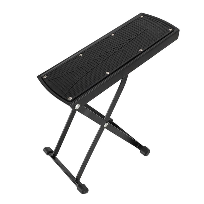 Pedicure Voetsteun Standaard 6 Hoogtes Verstelbaar Opvouwbaar Antislip Nageltechnicus Kruk Gereedschap black