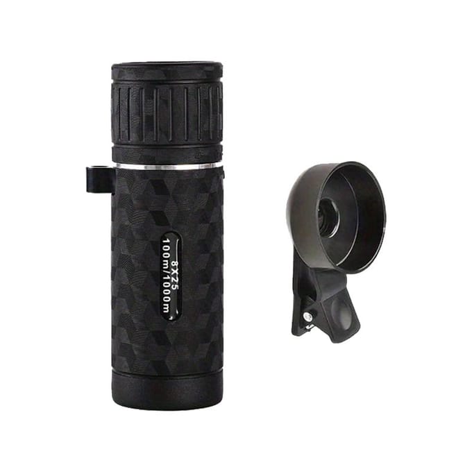 HD Monoculair 8X25 Telescoop Mini Draagbaar Mobiele Telefoon Telescoop met Houder Buiten Kamperen Jagen Vogelspotten