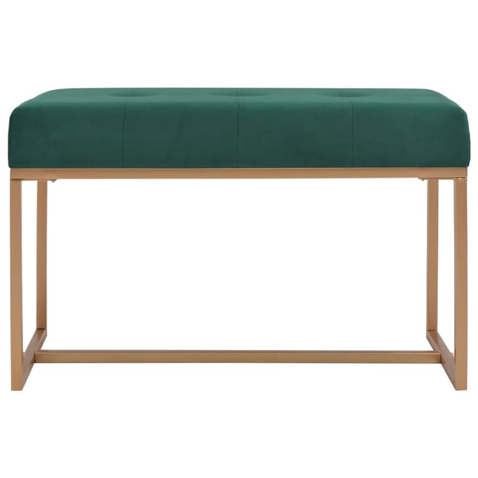 vidaXL - Bankje - 80 - cm - fluweel - groen