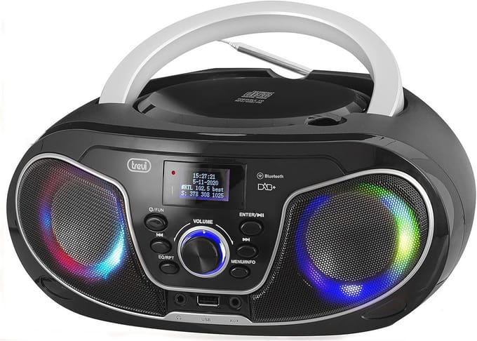 Draagbare stereo met DAB/DAB+, FM, CD, MP3, USB, AUX-IN en Bluetooth