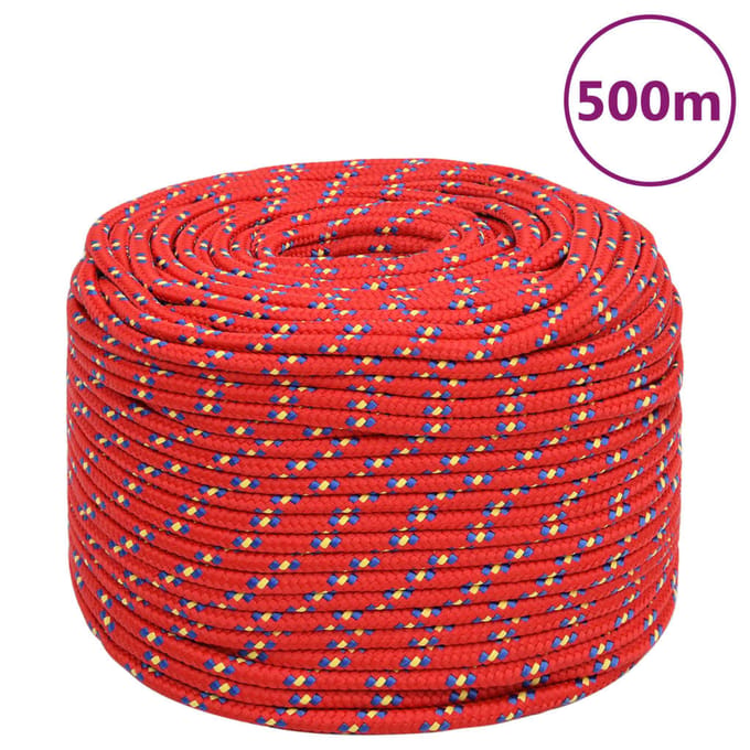 vidaXL - Boottouw - 10 - mm - 500 - m - polypropyleen - rood