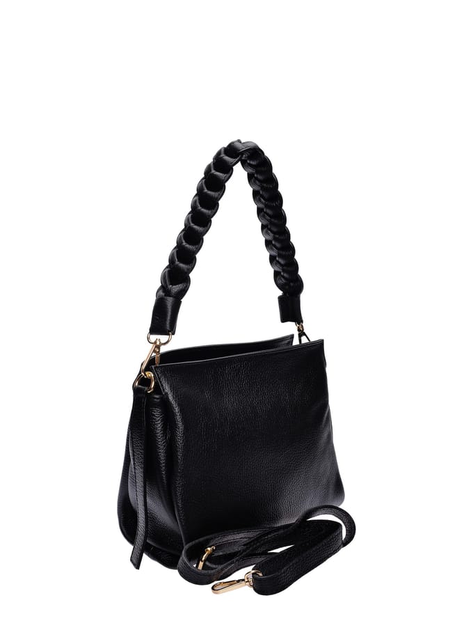 Isabella Rhea Zwart Rundleer Tas