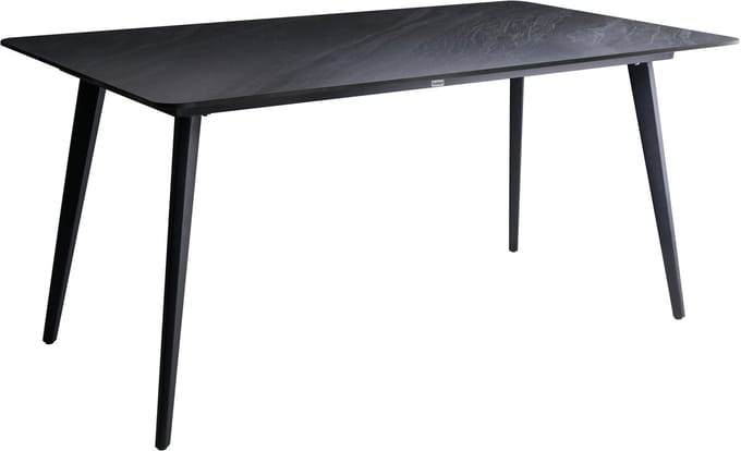 RODALLO - Tuintafel - Zwart marmer - 160 x 90 cm - Gesinterde steen