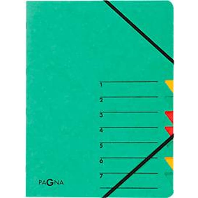 PAGNA documentenmap Easy, A4, elastieksluiting, 7-delig, groen