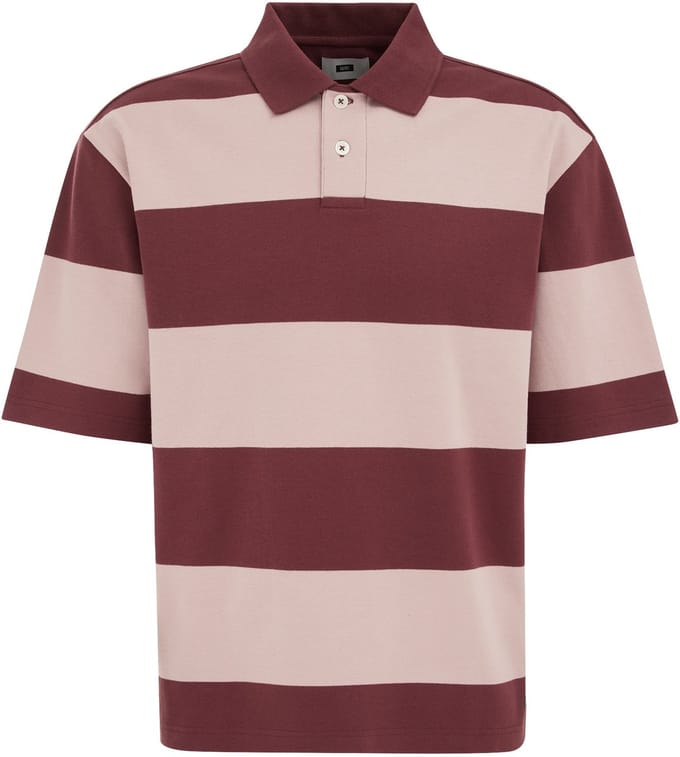 WE Fashion Heren boxy fit polo met streep