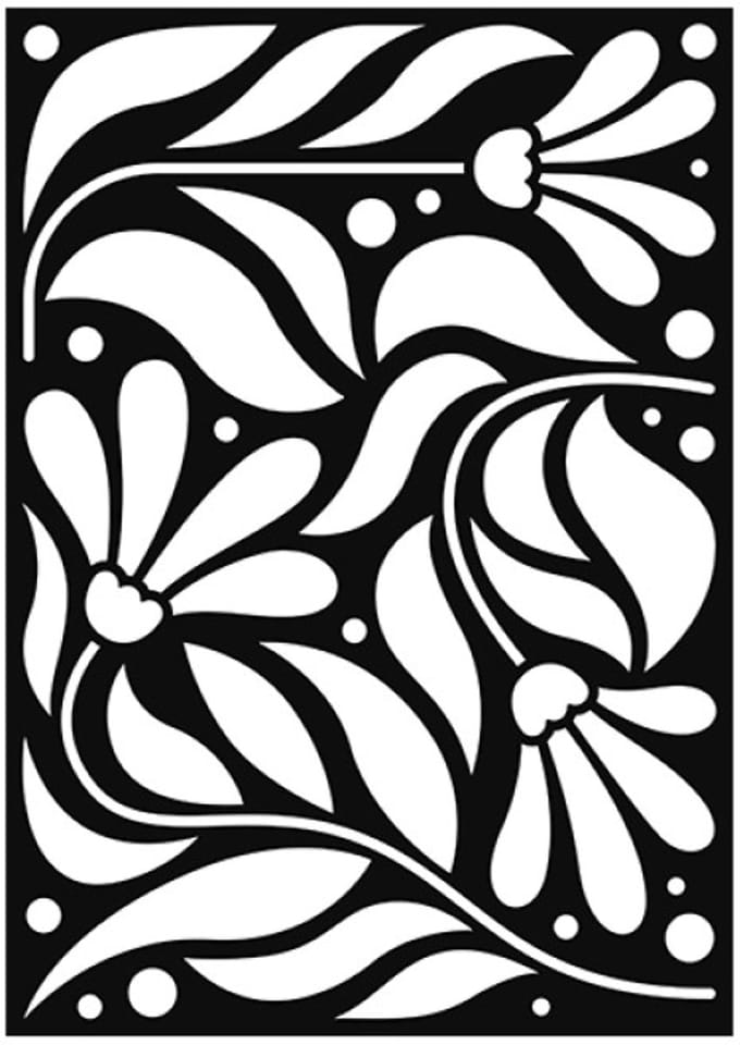 Bloem sjablon 21x29,7 cm - Artemio