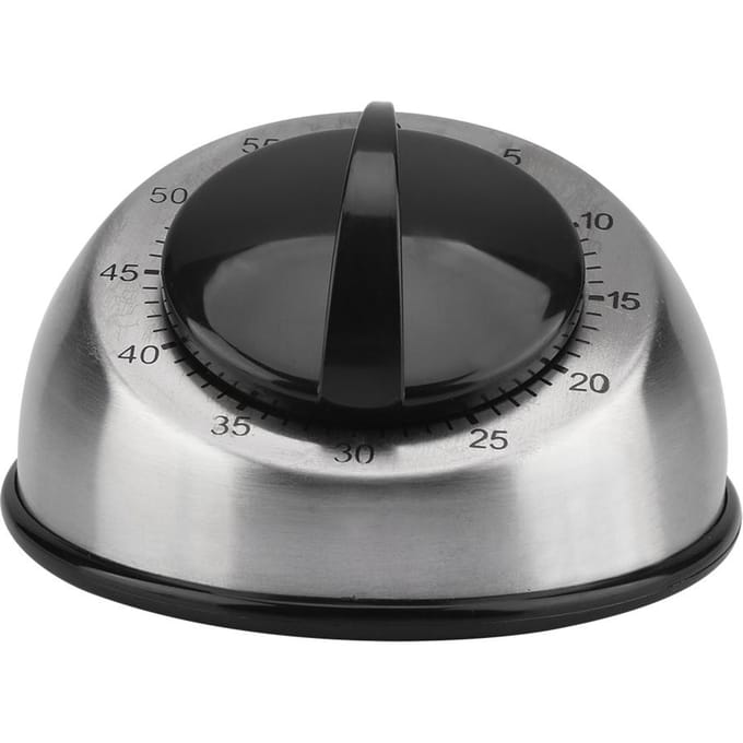 60 Minuten Roestvrijstalen Keukentimer Mechanische Opwindtimer Tijdsherinnering wit