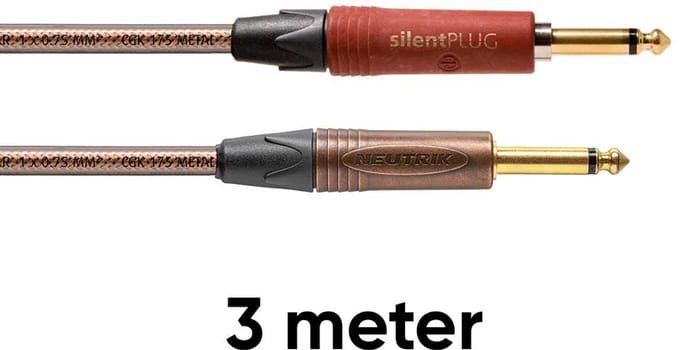 Cordial CSI 3 PP-METAL-SILENT instrumentkabel 3 m - Instrumentenkabel