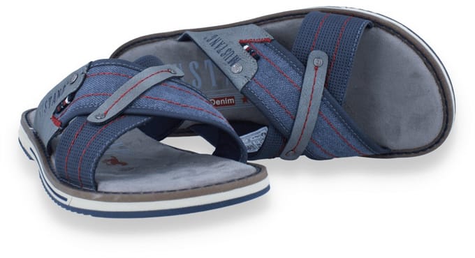 Mustang heren muiltjes blauw