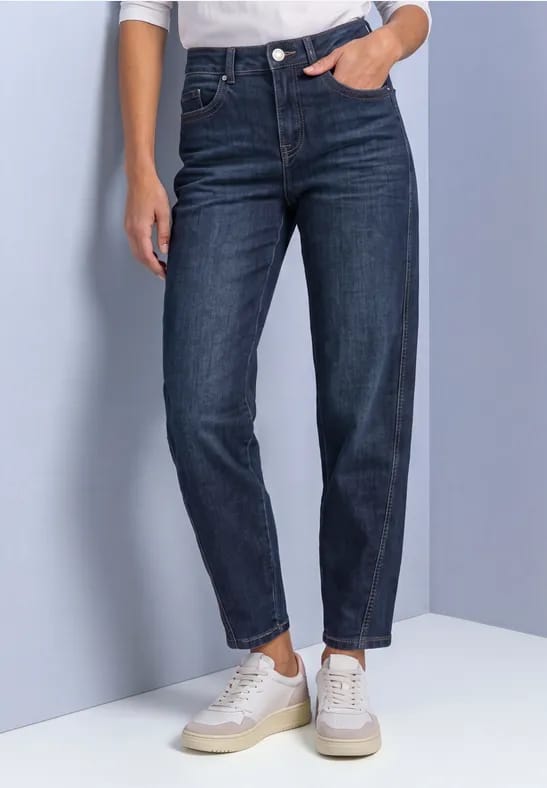 High Waist Barrel Leg Jeans – Loose Fit