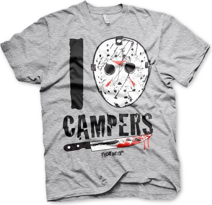 Friday the 13th I Jason Camp ers T-shirt Heather-Grey