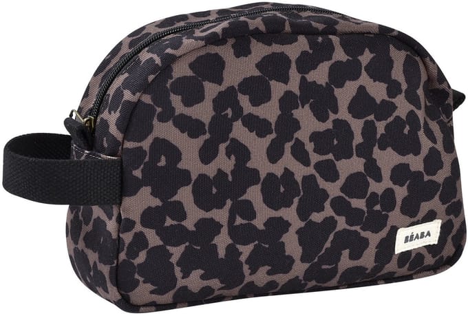 Béaba Toilettas – Compacte Baby Toilettas – Waterafstotende & Ophangbare Verzorgingstas – 2 Binnenvakken – 25 cm – Leopard